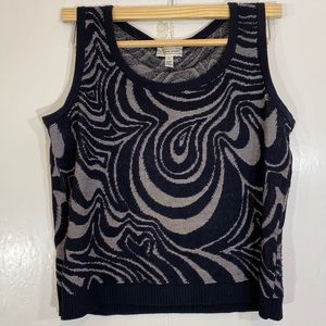 St. John Sport Swirl Knit Sleeveless Tank Large